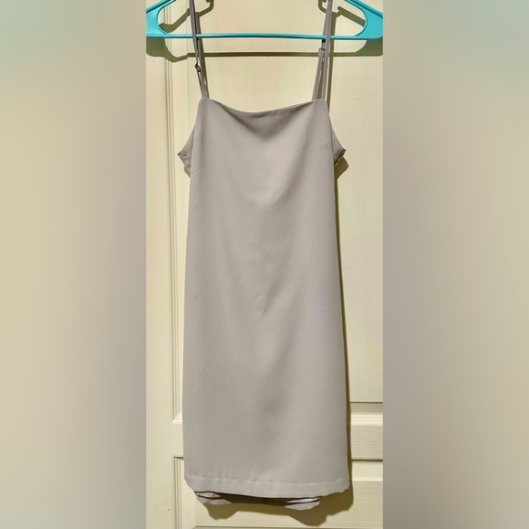 Lulu’s Sleeveless Toast to Life Back Tie Dove Grey Mini Dress - Picture 4 of 9